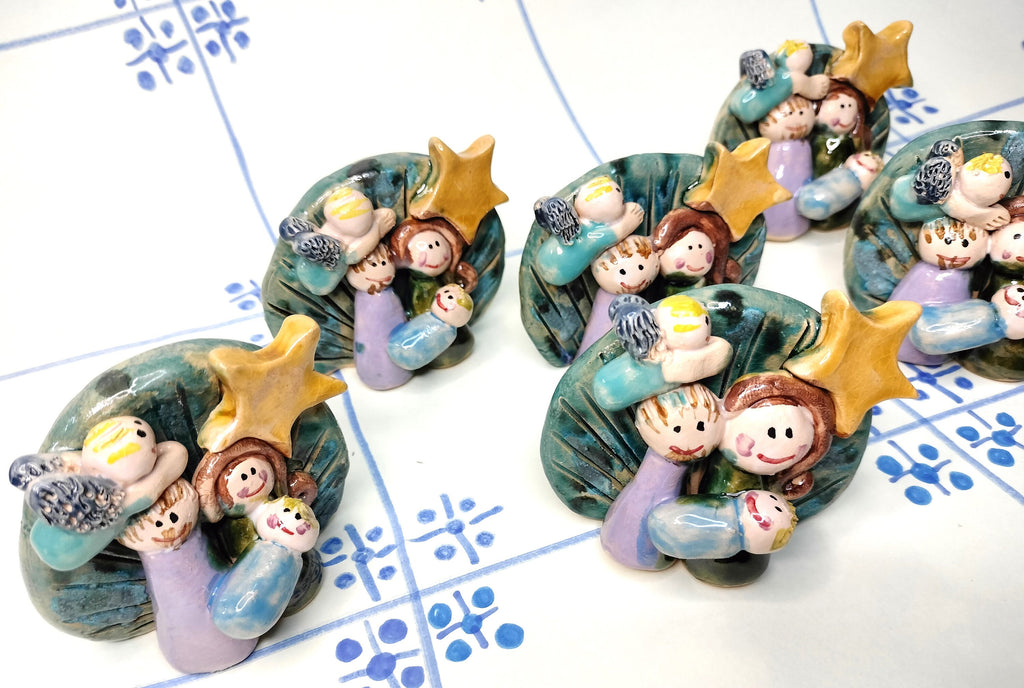 Handmade Collectible, Nativity Scene with Angel and Jesus