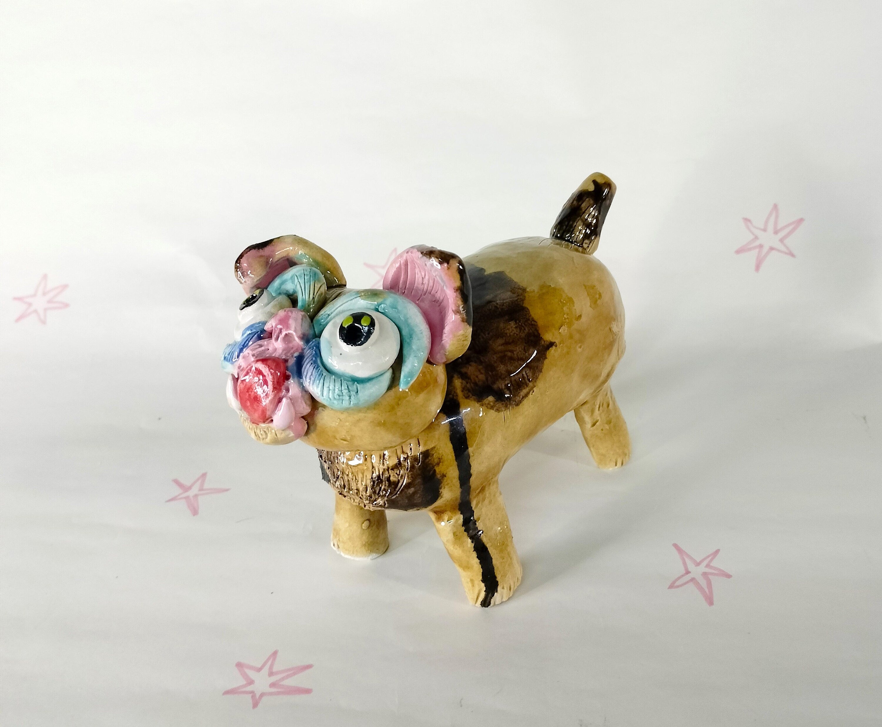Small Pug Dog Decoration Ceramic