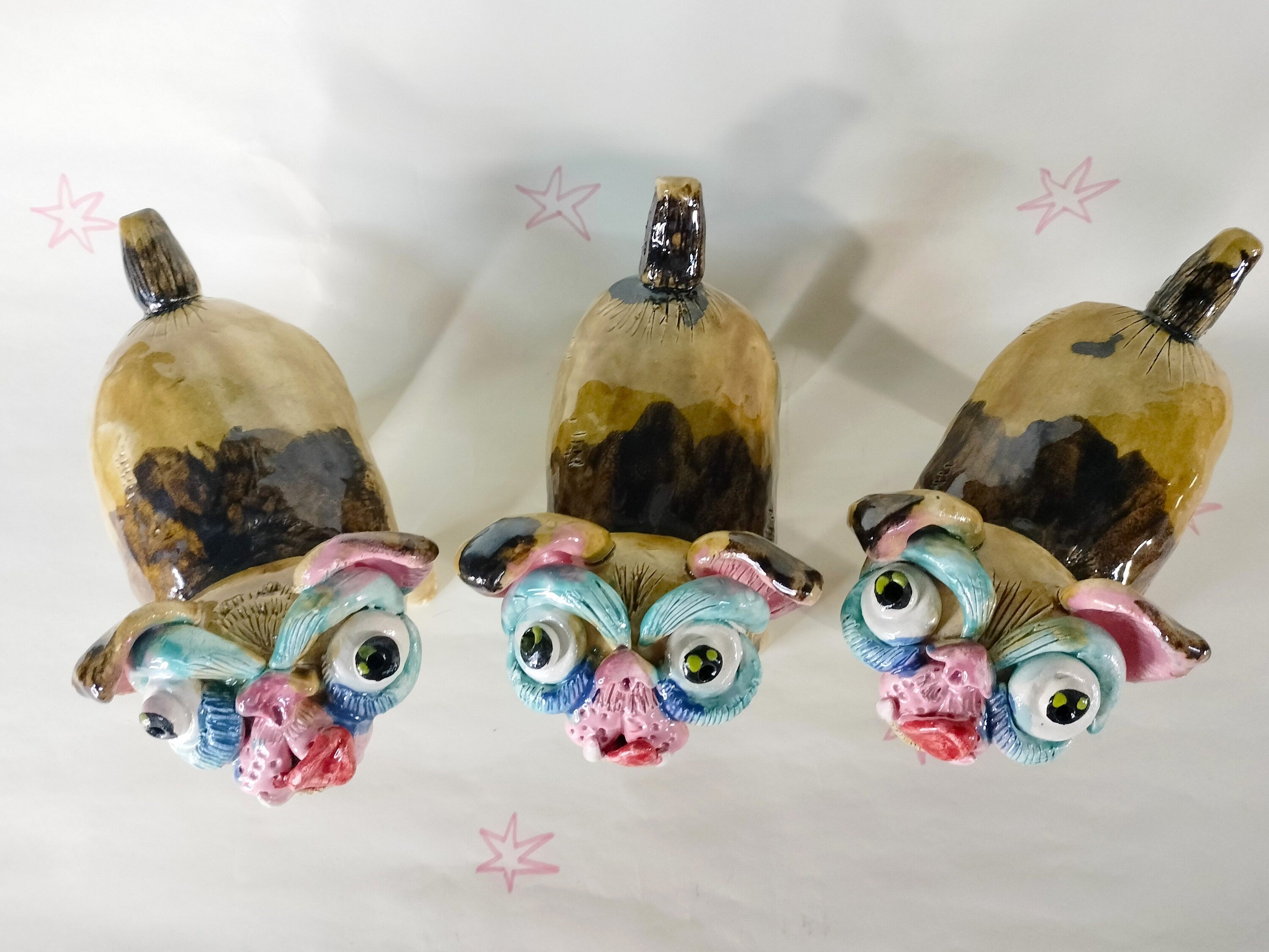 Small Pug Dog Decoration Ceramic