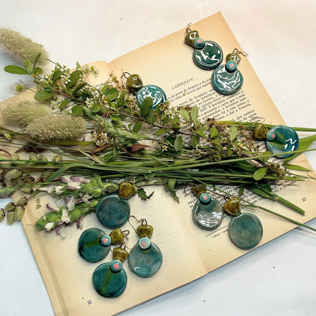 Handmade Ceramic Statement Earrings
