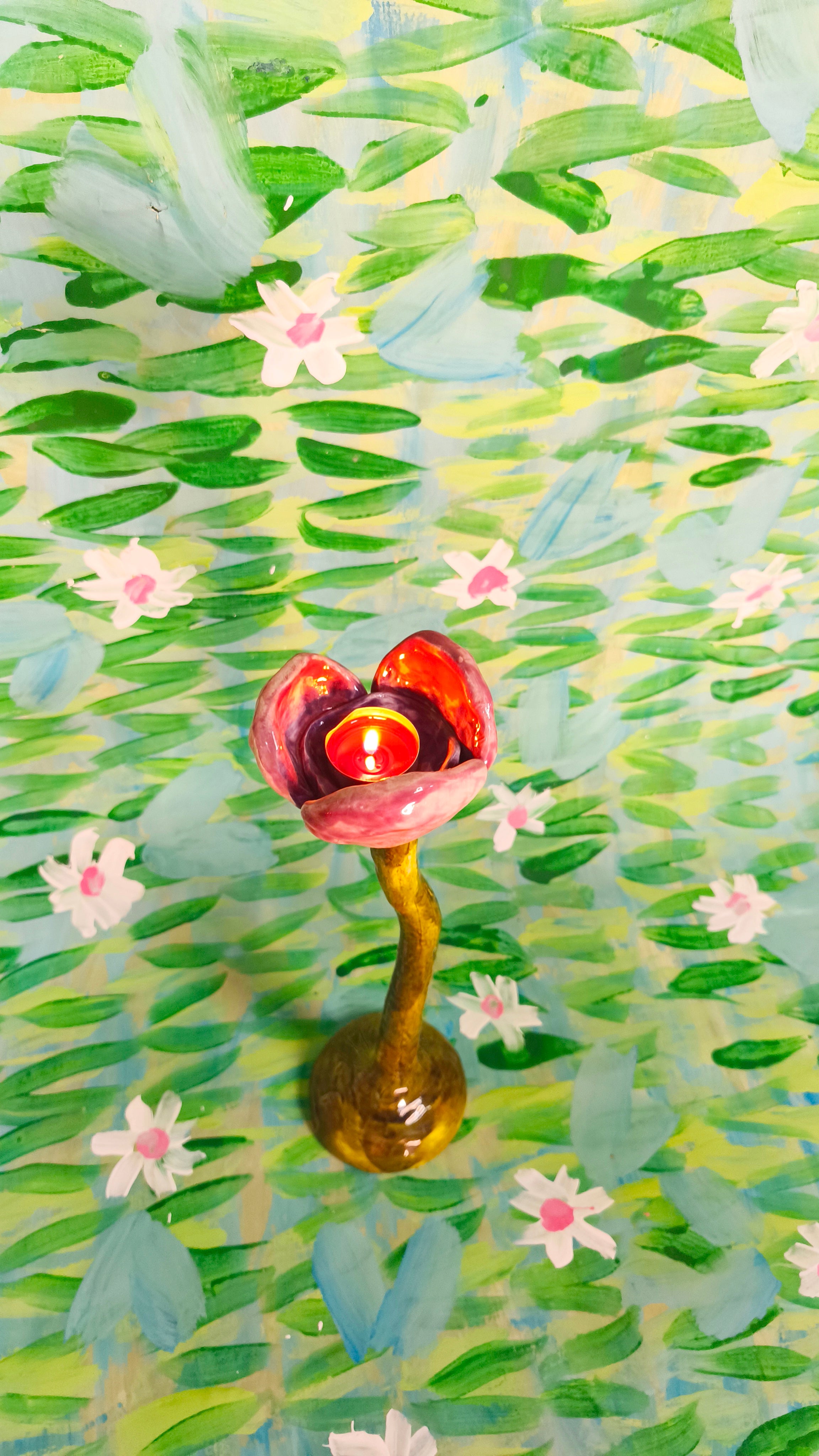 Tulip Candle Holder in Ceramic