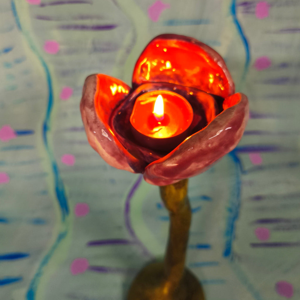 Tulip Candle Holder in Ceramic