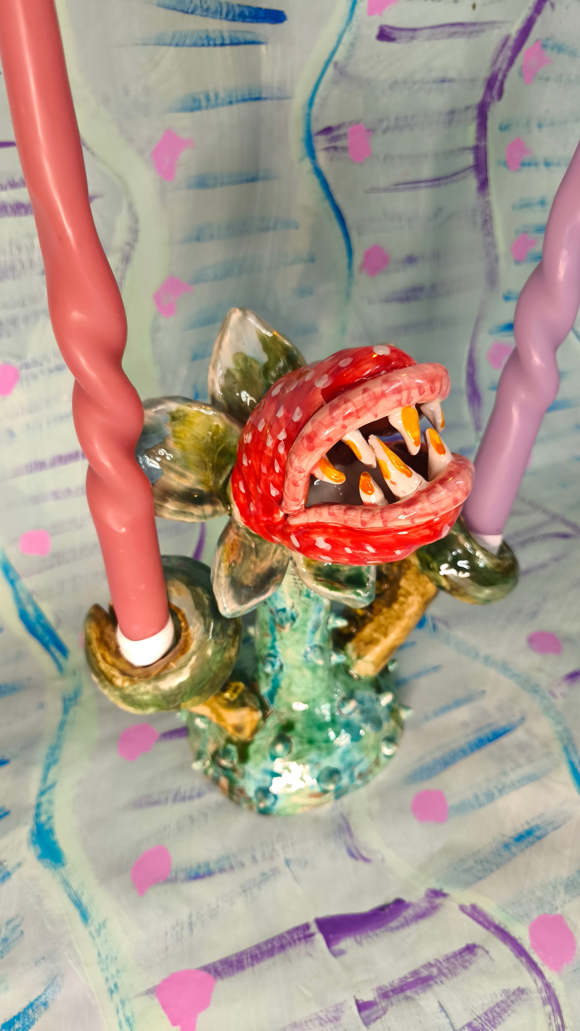 Carnivore Plant Candle Holder in Ceramic