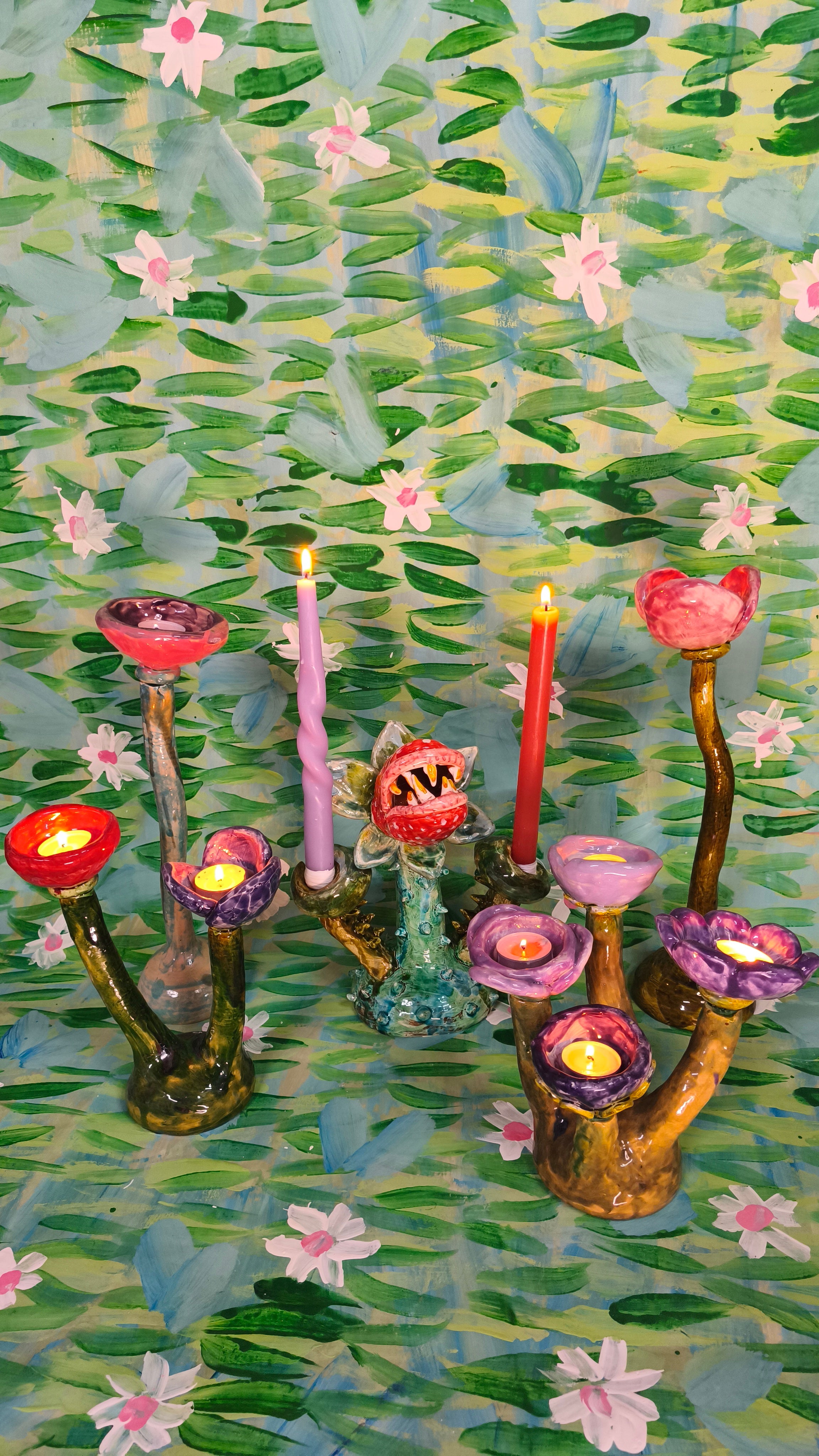 Carnivore Plant Candle Holder in Ceramic