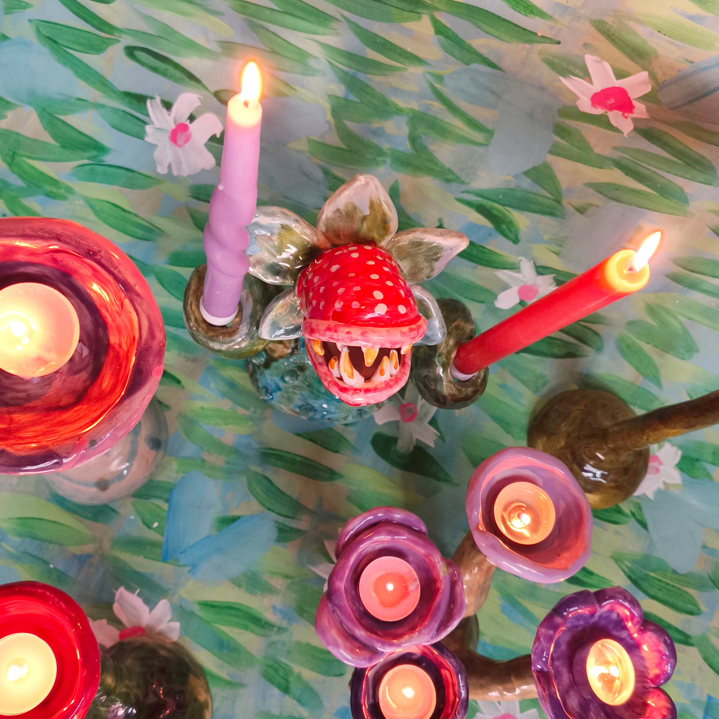 Carnivore Plant Candle Holder in Ceramic