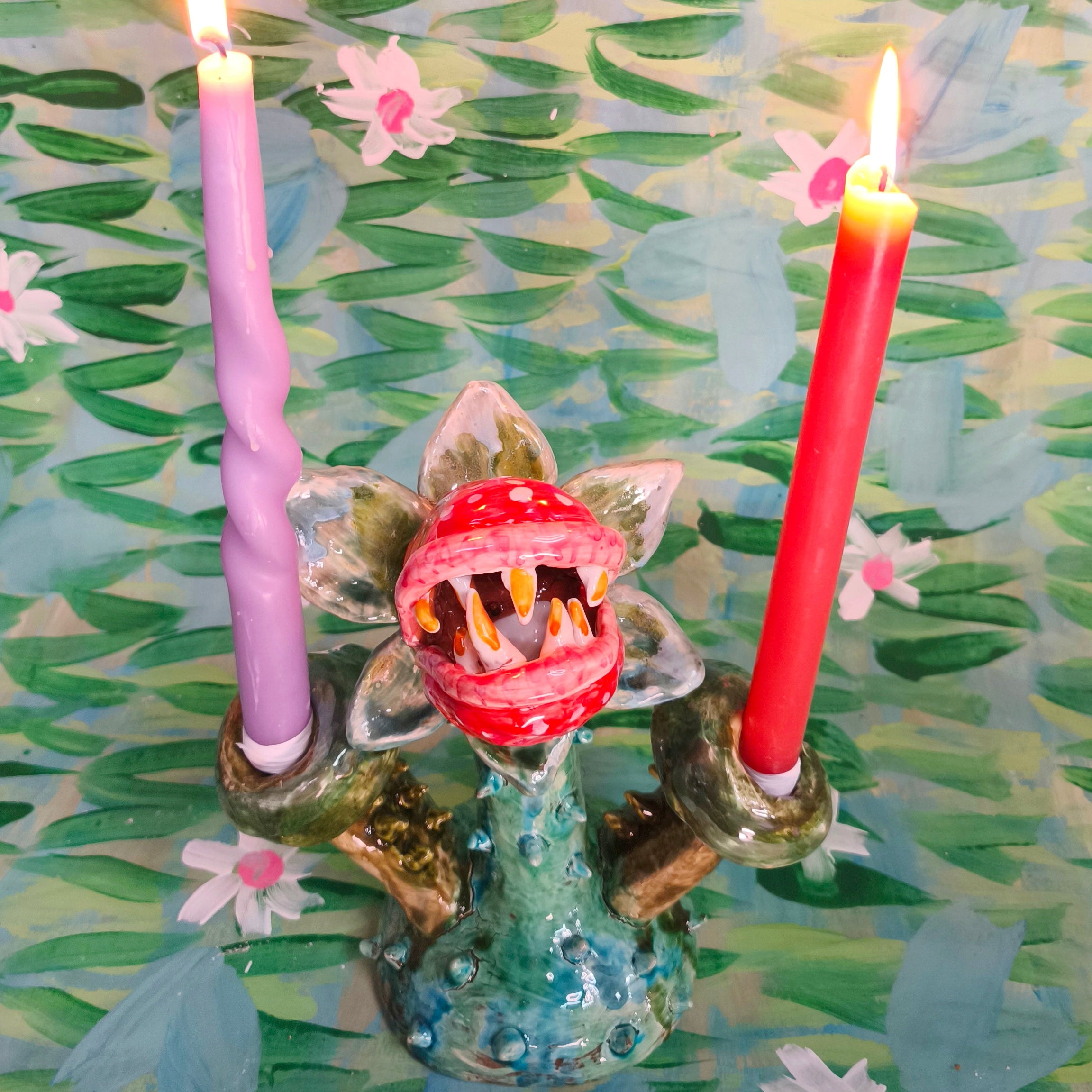 Carnivore Plant Candle Holder in Ceramic