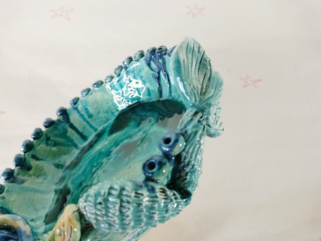 Mermaid Green Plate Made in Ceramic