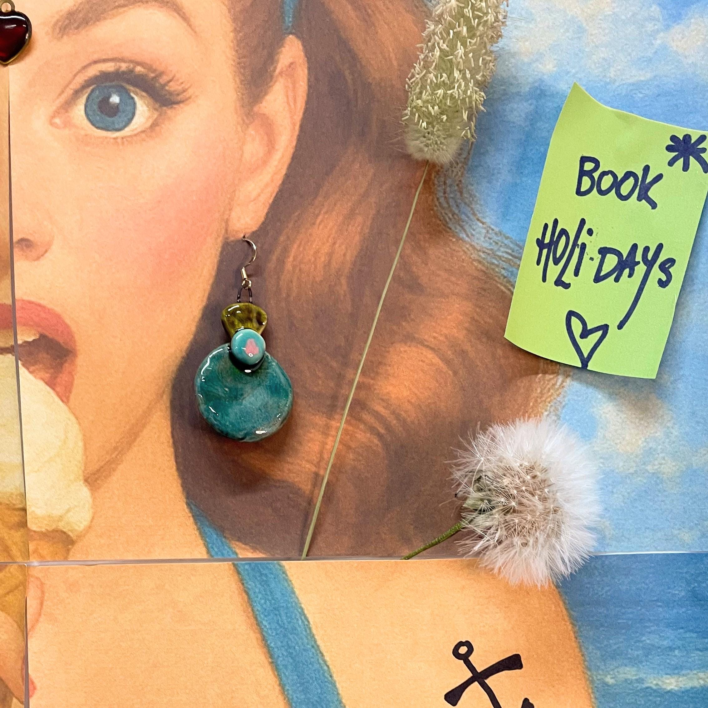 Handmade Ceramic Statement Earrings