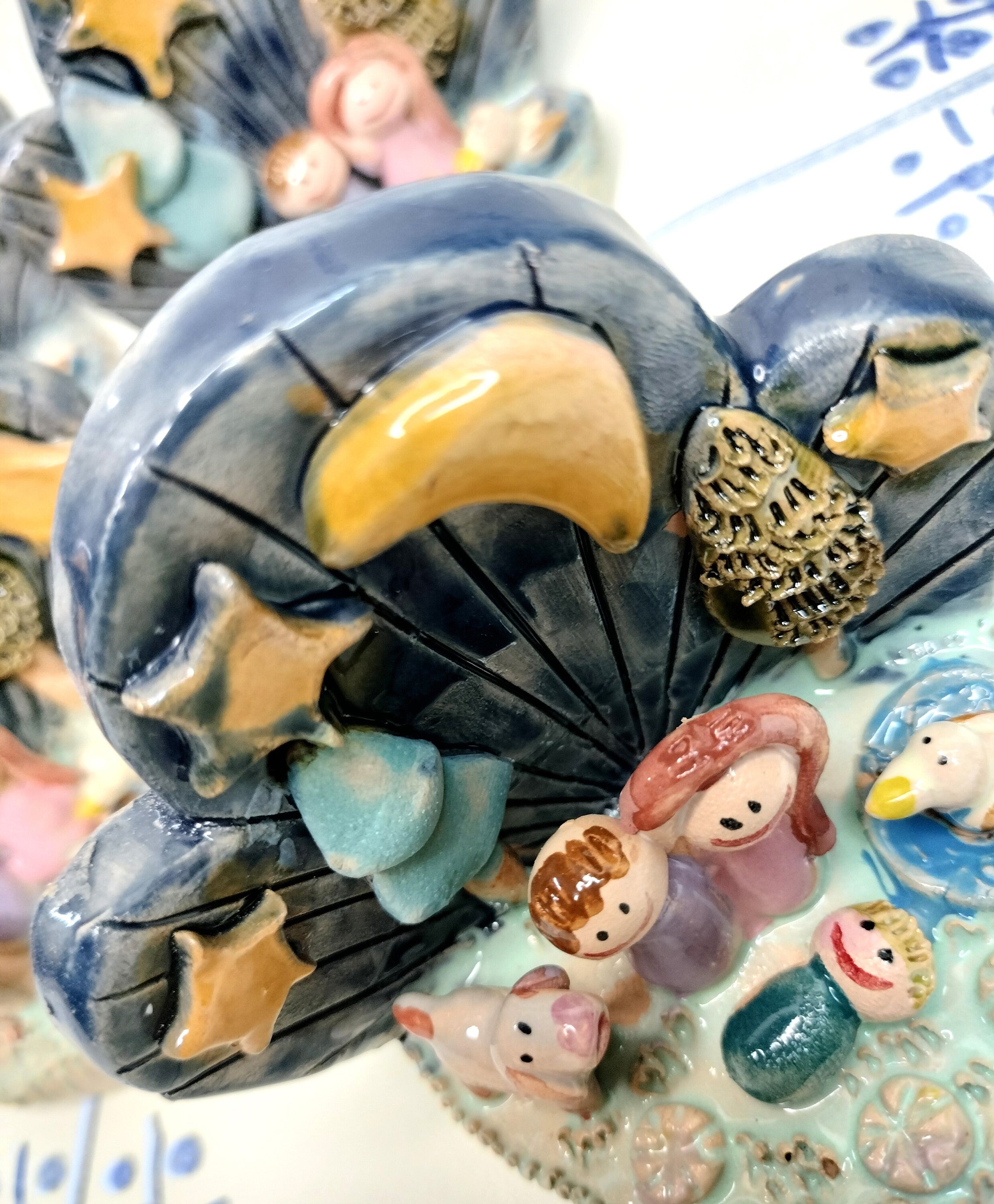 Christmas Scene with Sky and Stars, Handmade Nativity Set