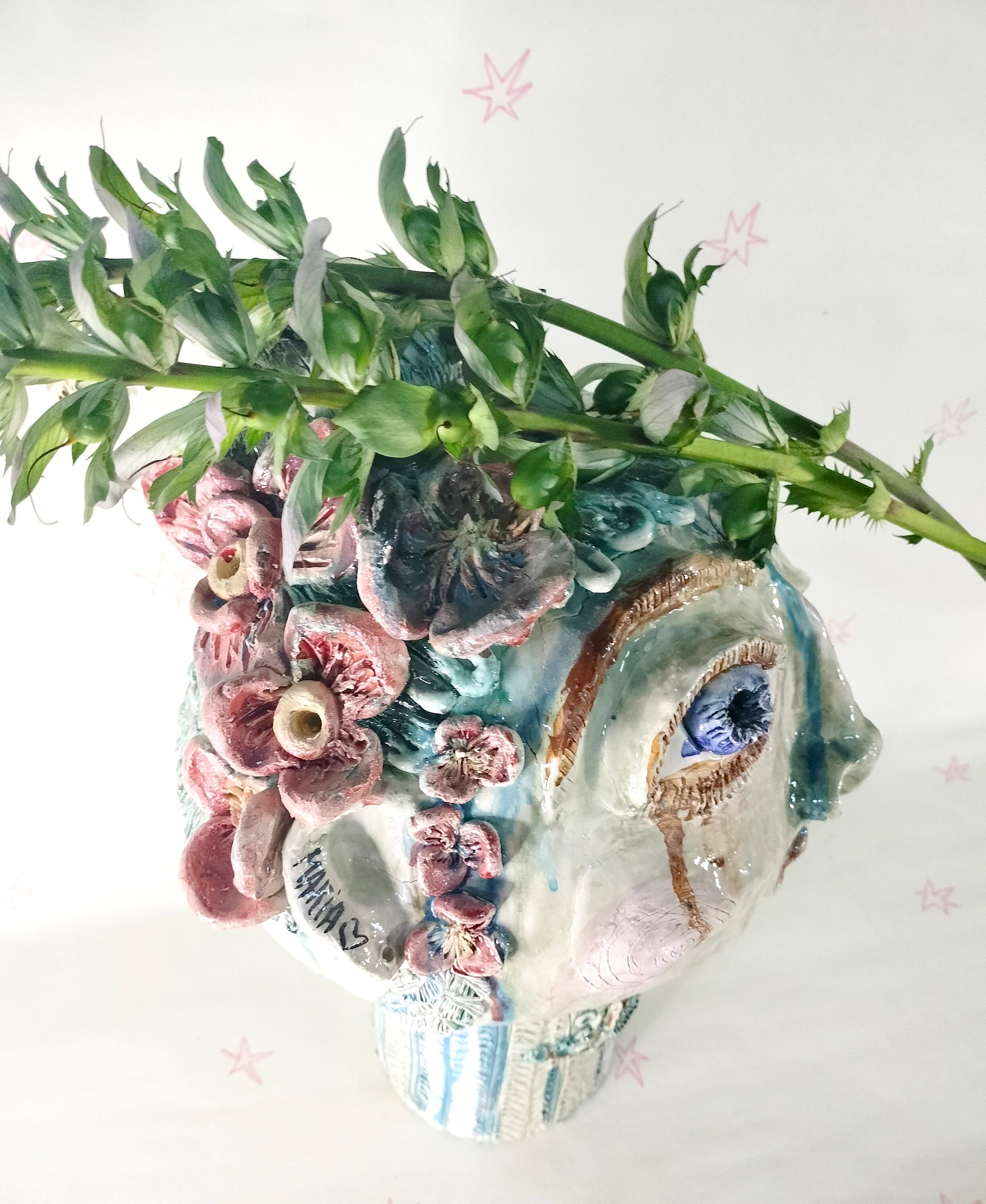 Flower Lady Statue made in Ceramic