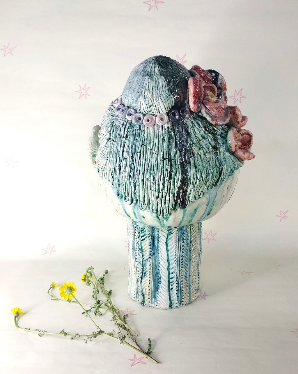 Flower Lady Statue made in Ceramic