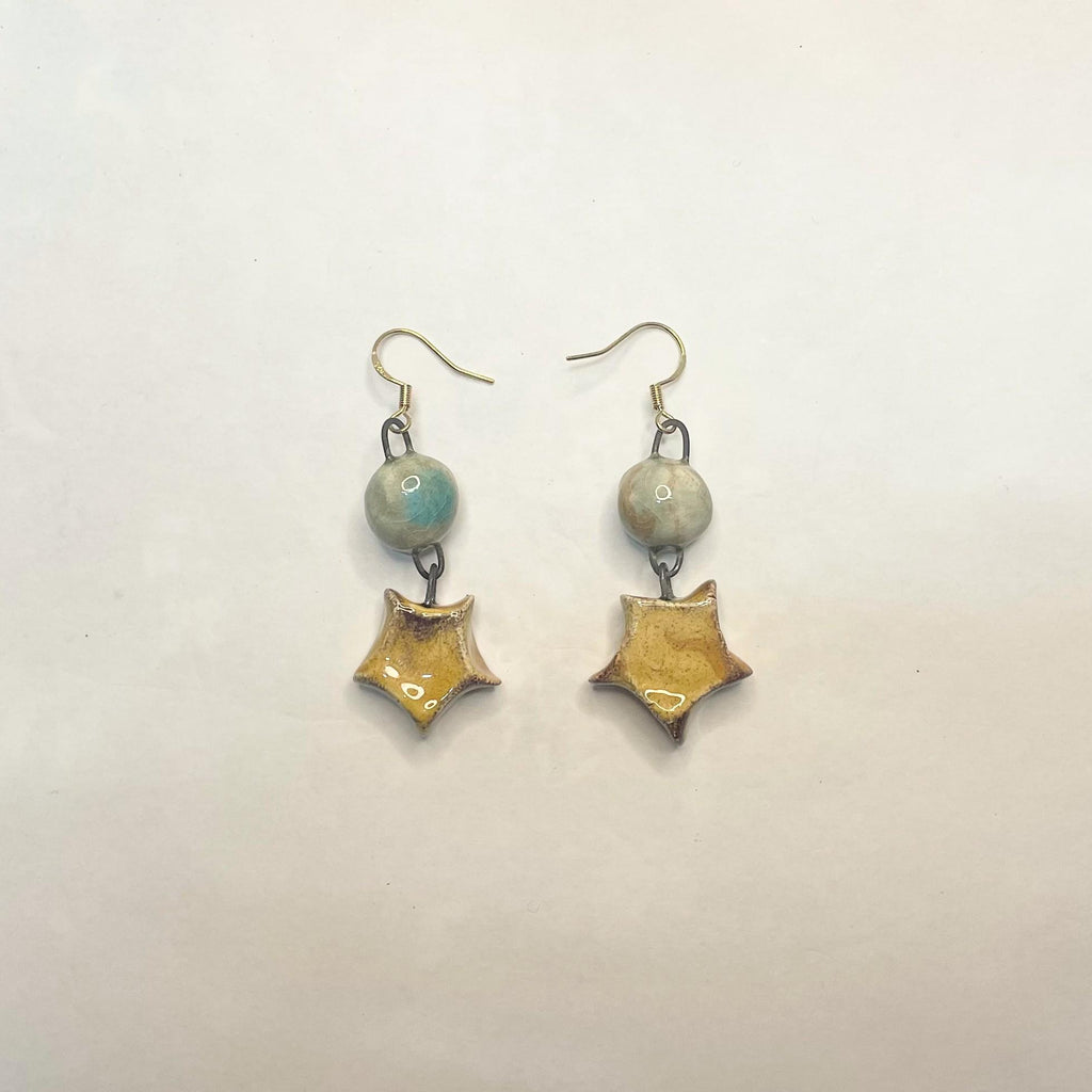 Star Dangling Earring made in Ceramic