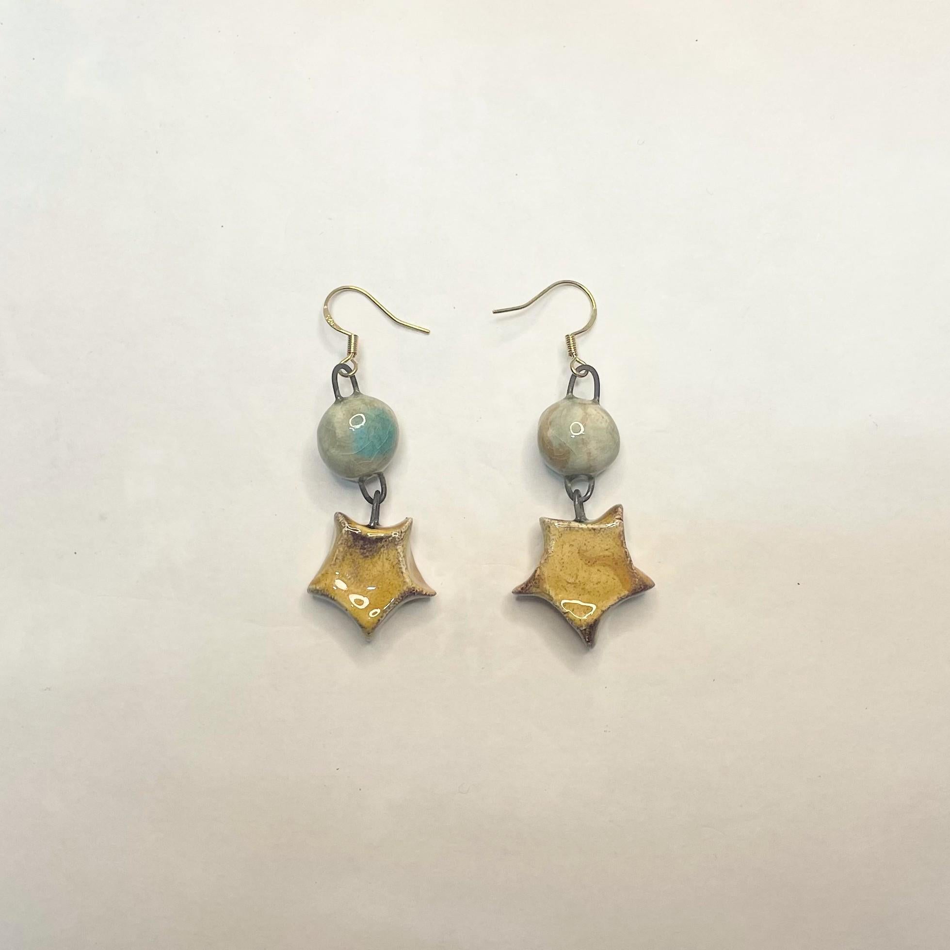 Star Dangling Earring made in Ceramic