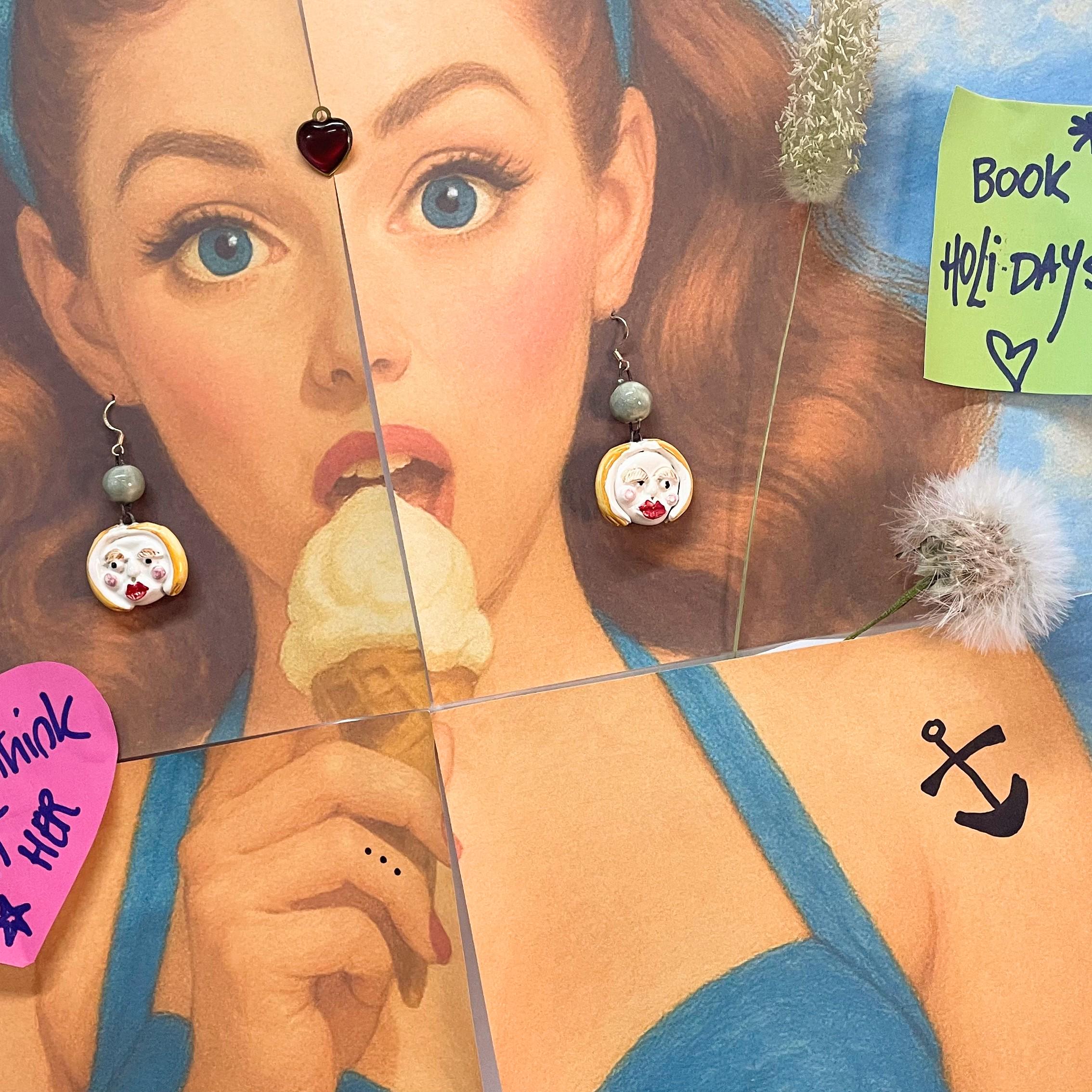 Doll Face Earrings- Artisan Jewelry