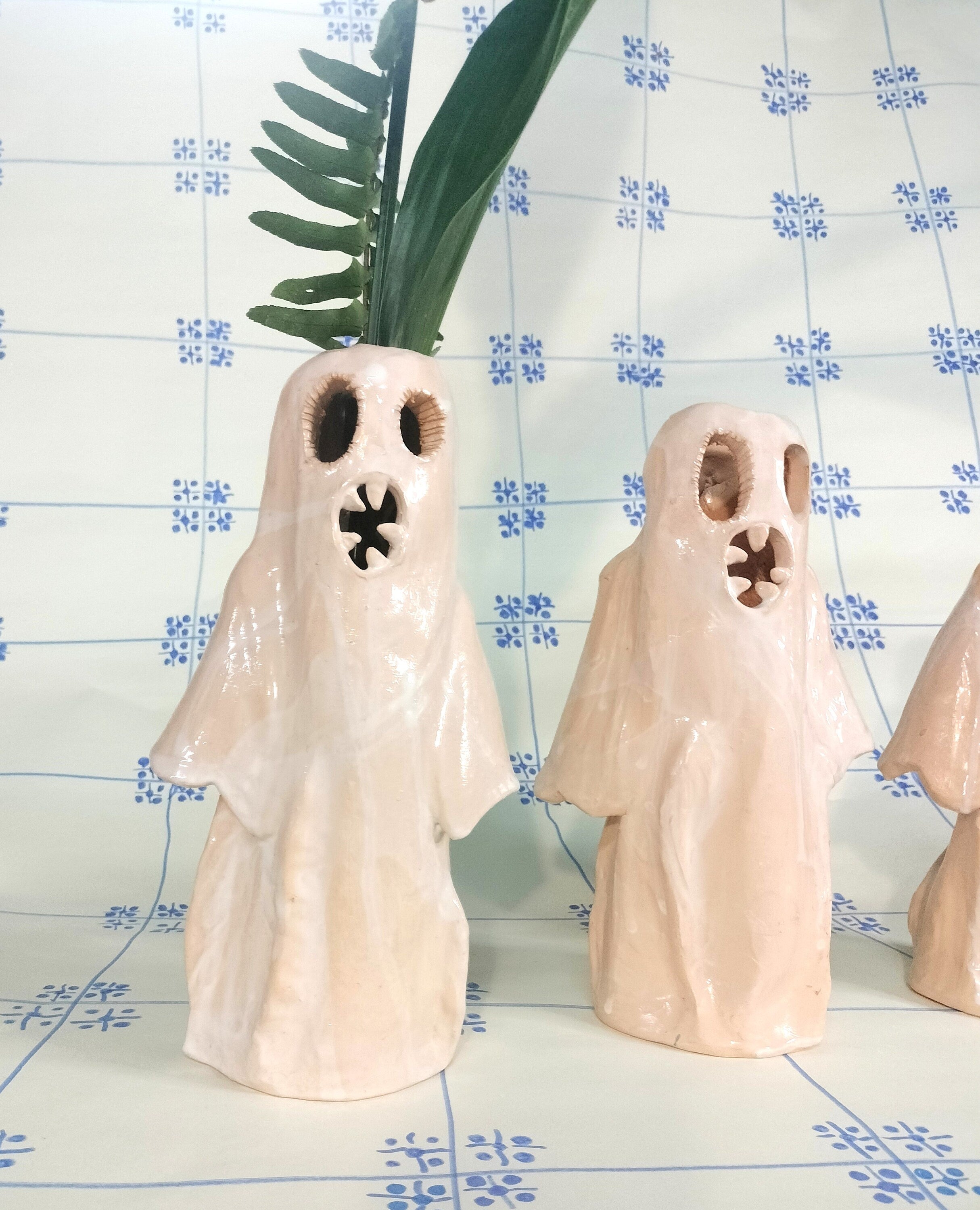 Ceramic Ghost Vase for Flowers