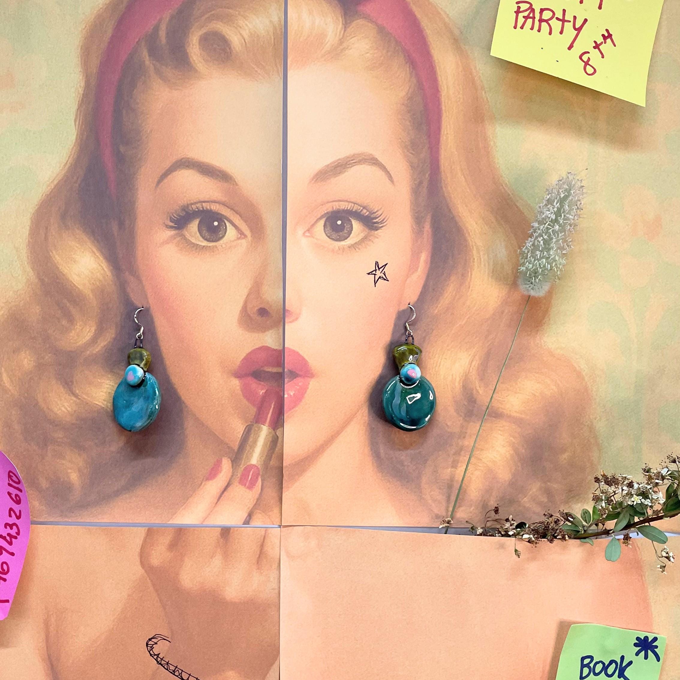 Handmade Ceramic Statement Earrings