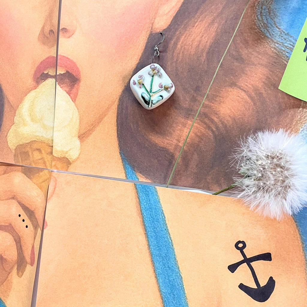 Square Little Flower Earrings