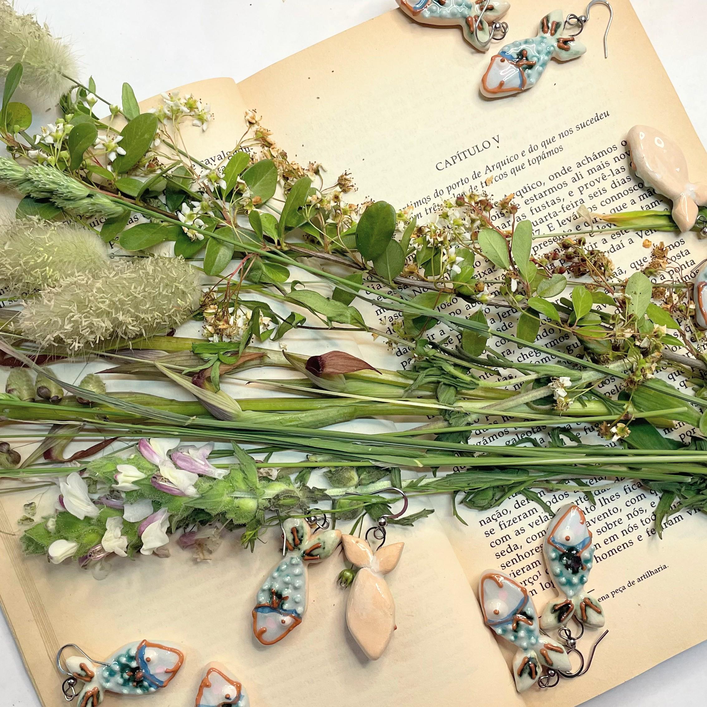 Fun Earrings Shaped like Fishes