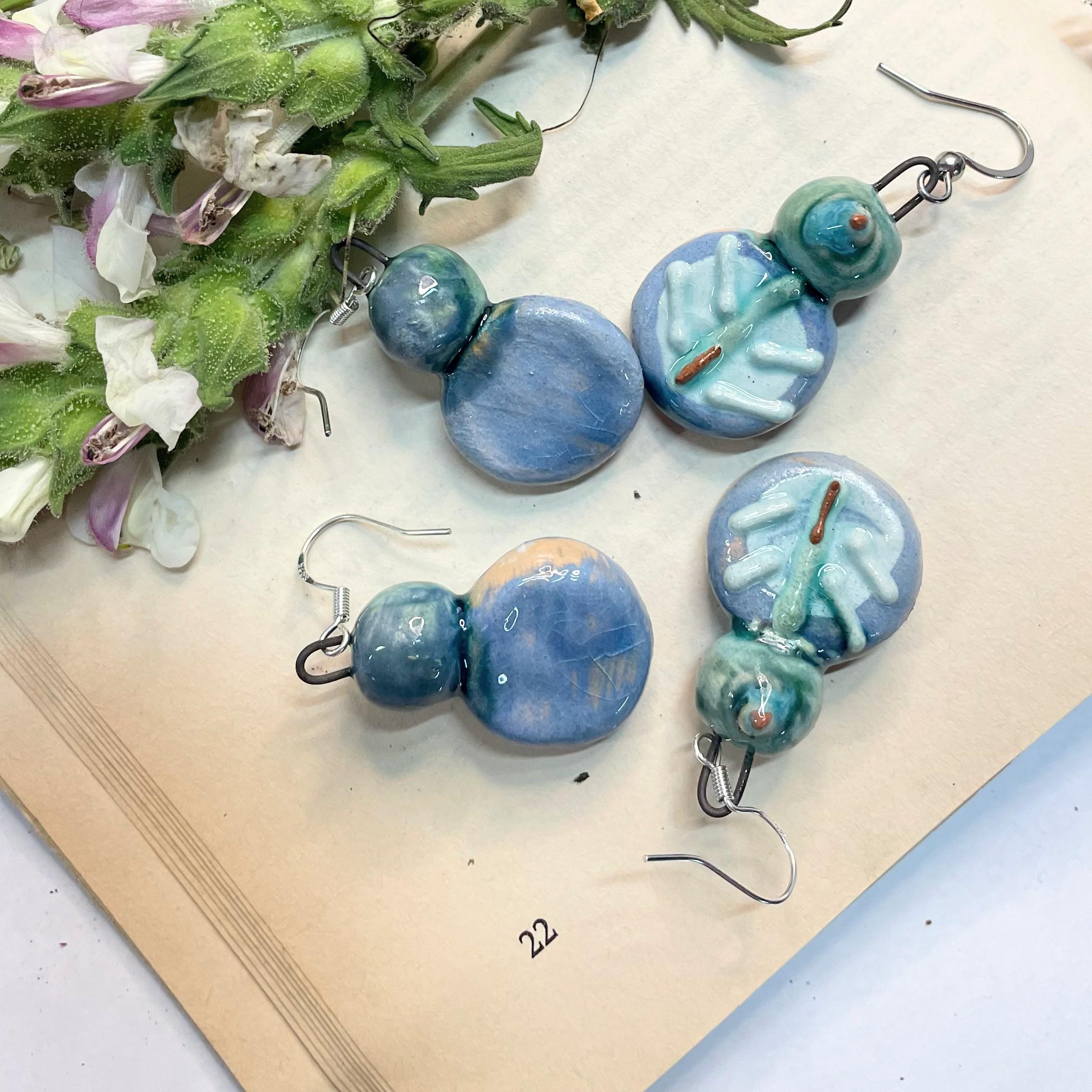 Blue Geometric Jewelery Earrings