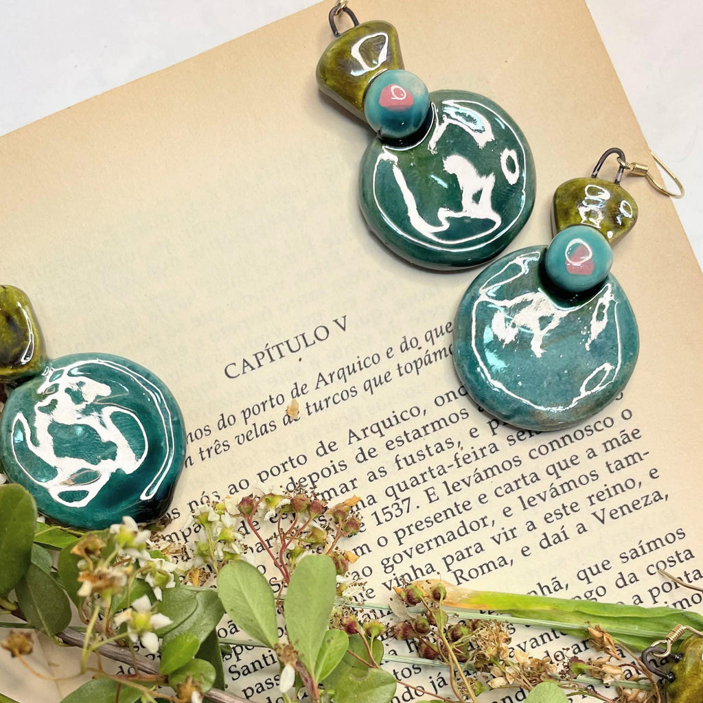Handmade Ceramic Statement Earrings
