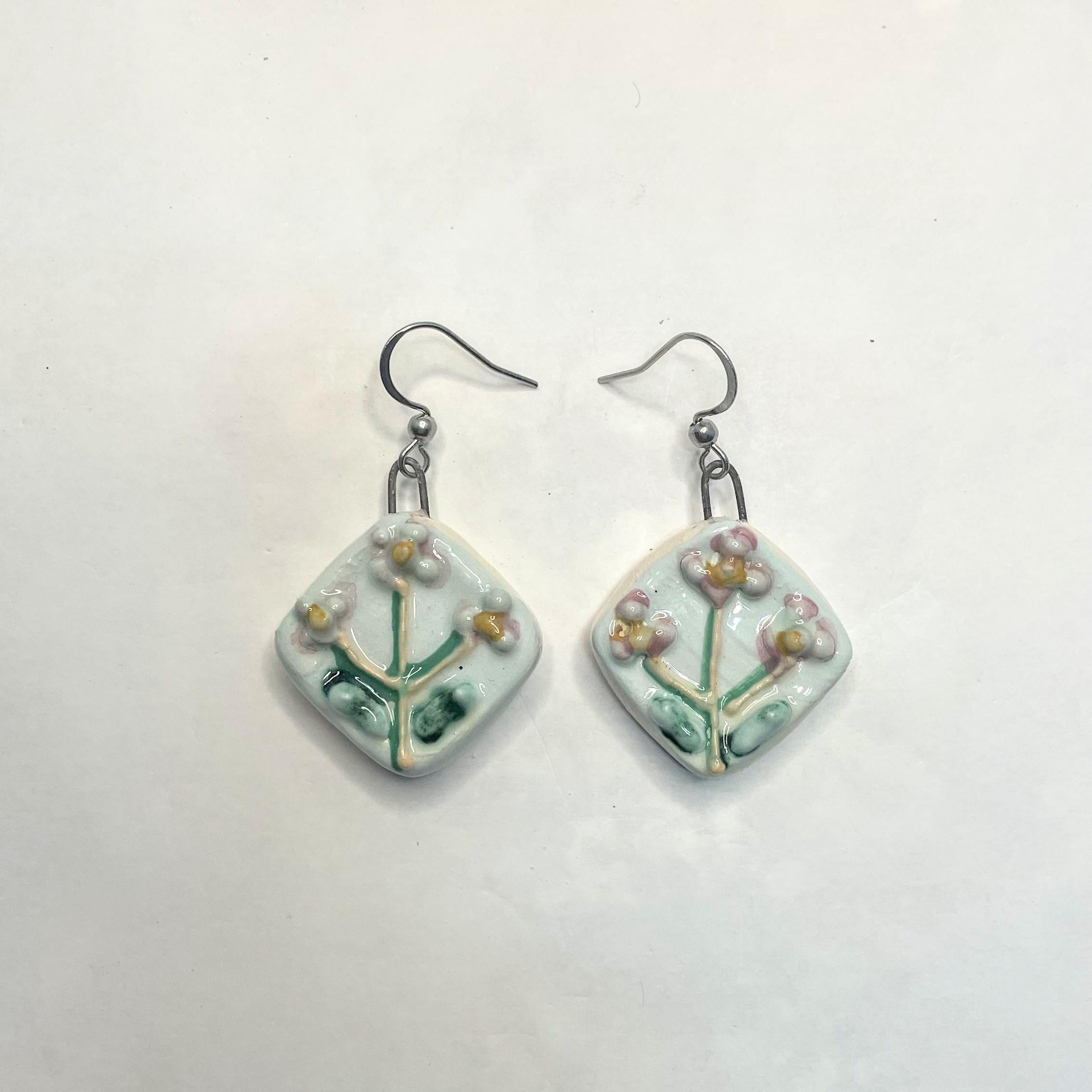 Square Little Flower Earrings