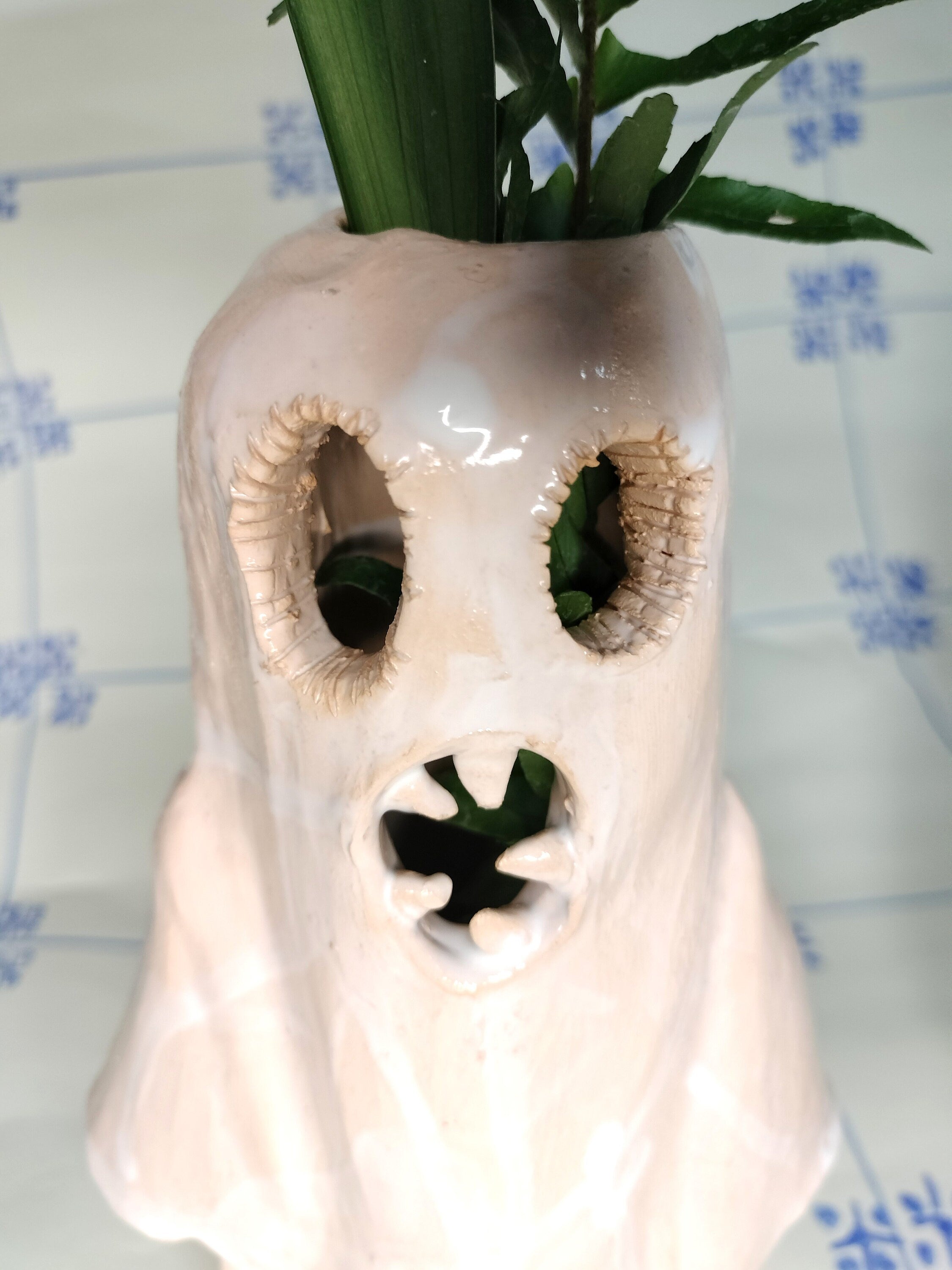 Ceramic Ghost Vase for Flowers