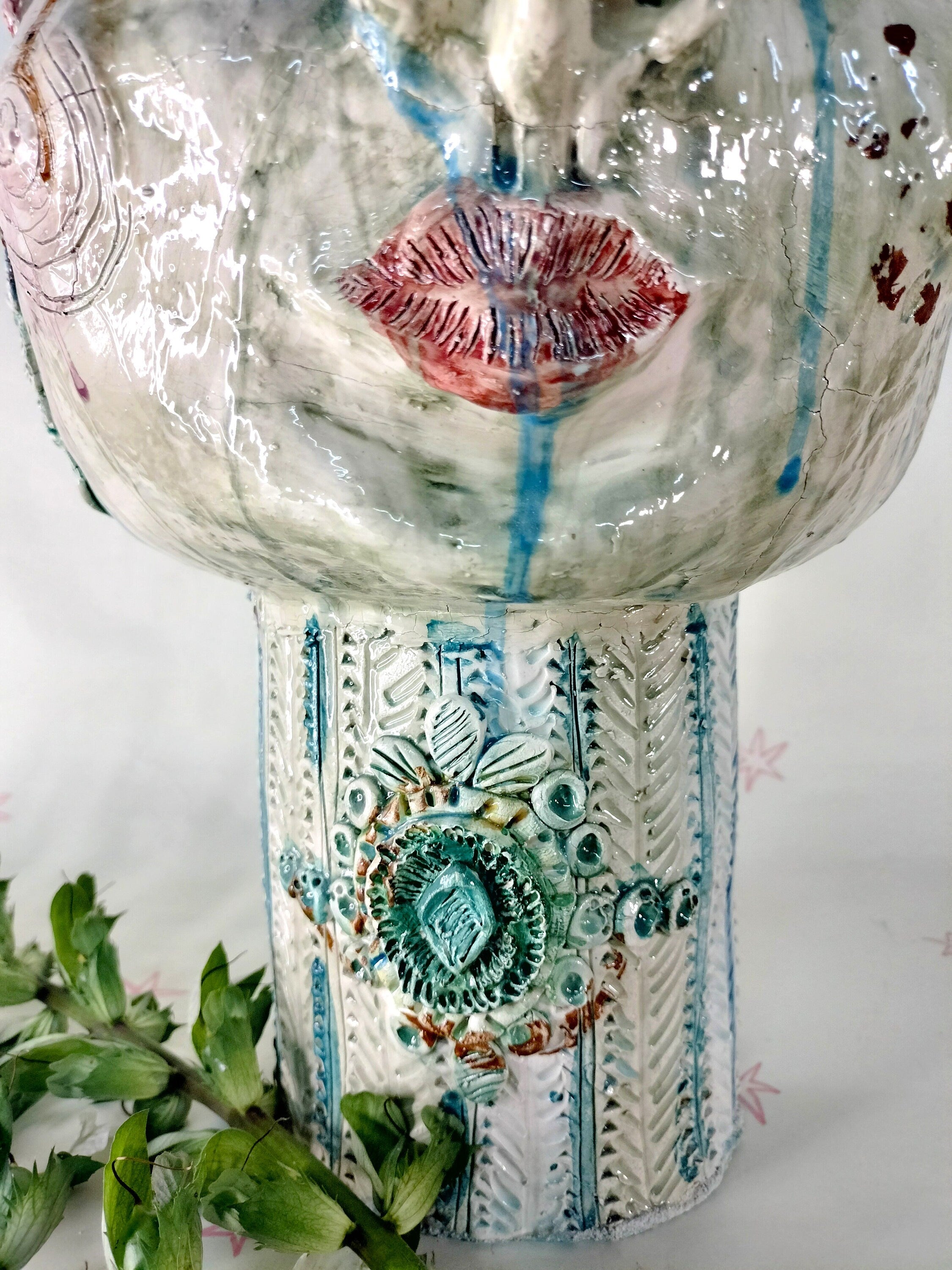 Flower Lady Statue made in Ceramic