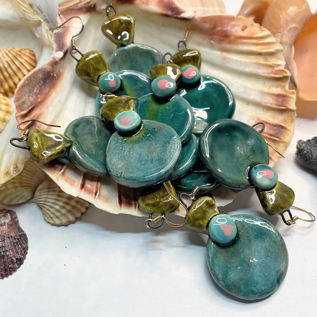 Handmade Ceramic Statement Earrings