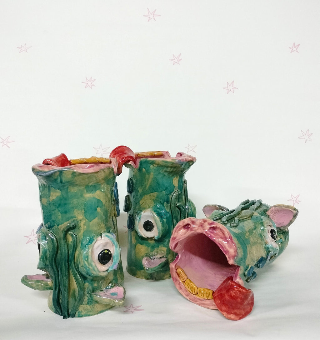 Tired Horse Ceramic Vase for Flowers