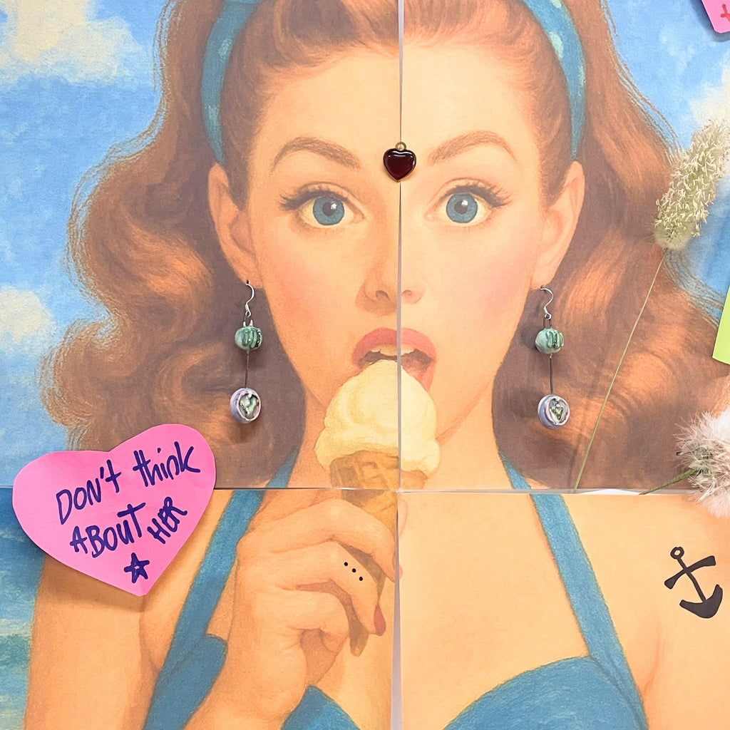 Lilac Drop Earrings Different Ceramic Jewelery