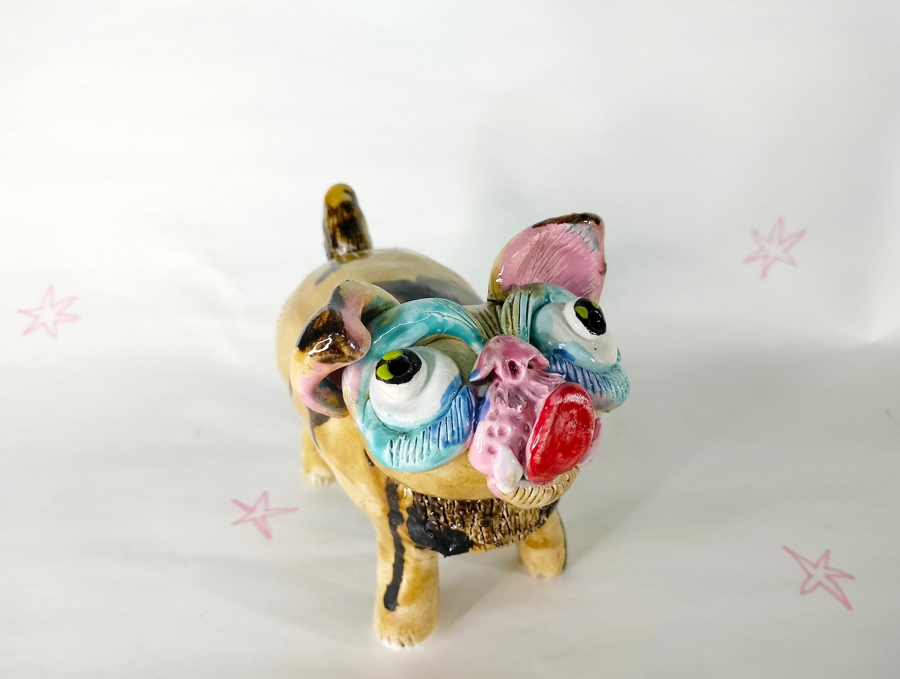 Small Pug Dog Decoration Ceramic
