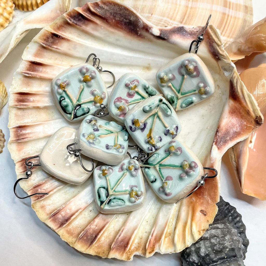 Square Little Flower Earrings