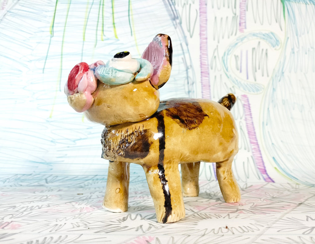 Small Pug Dog Decoration Ceramic