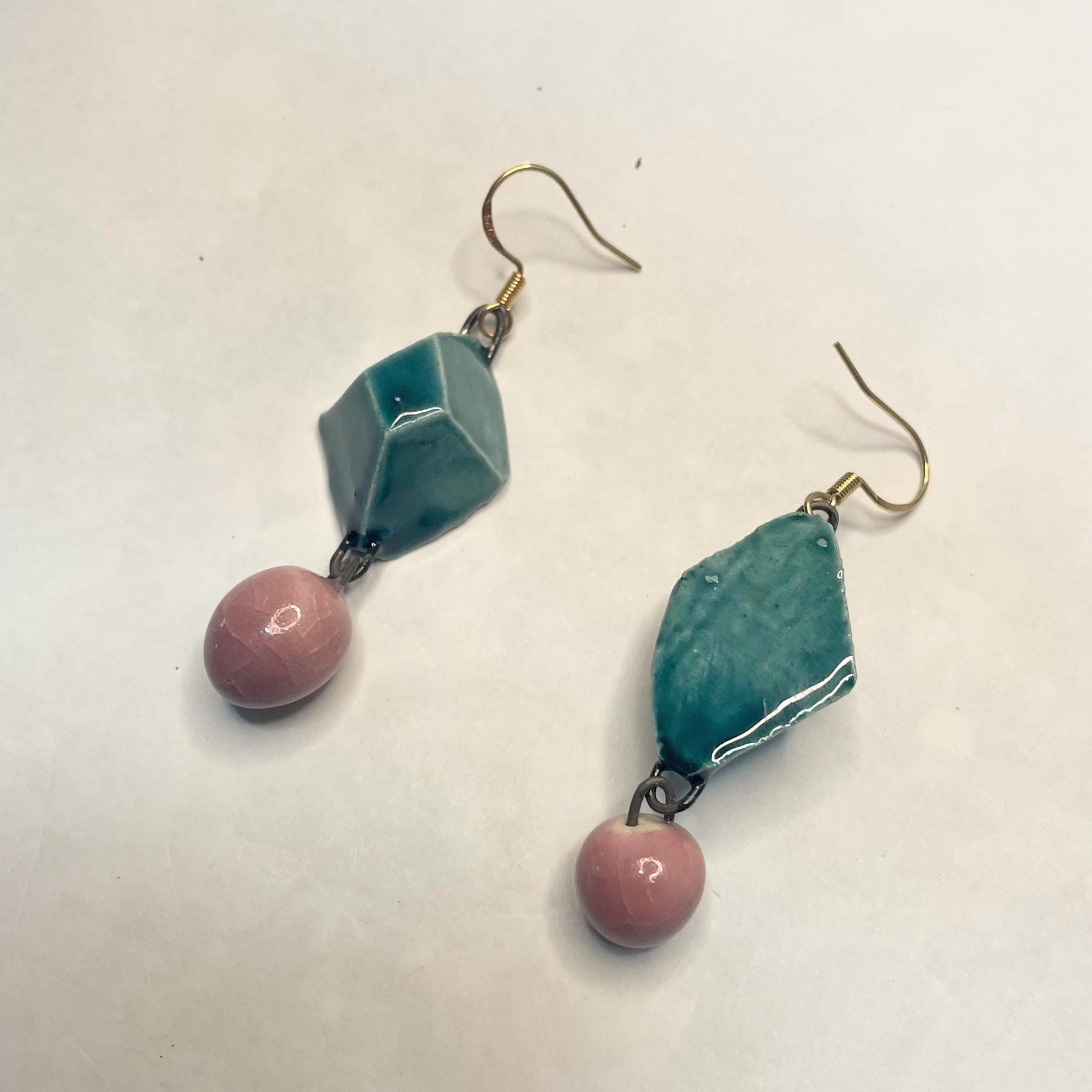 Dangling Green Gem Earring