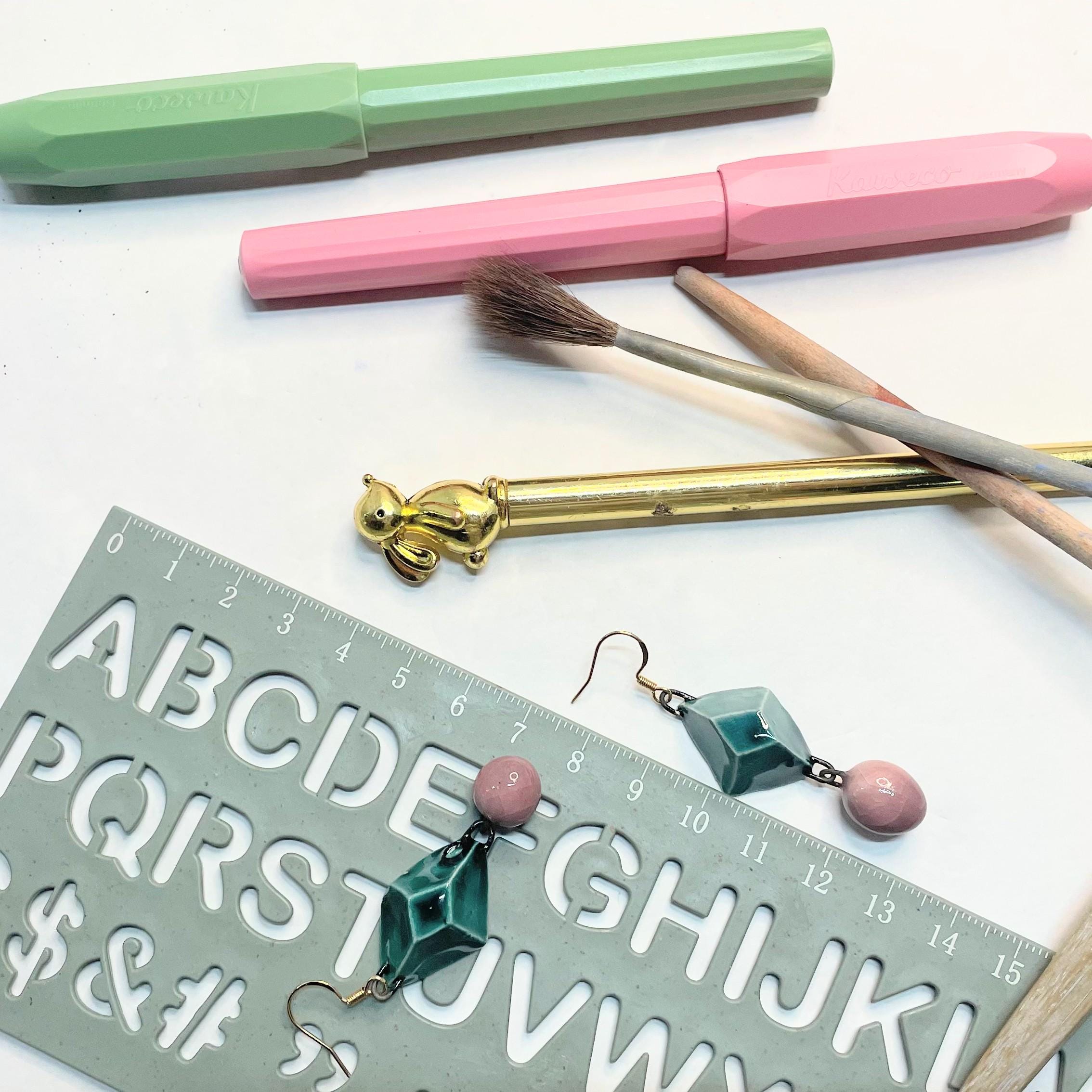 Dangling Green Gem Earring