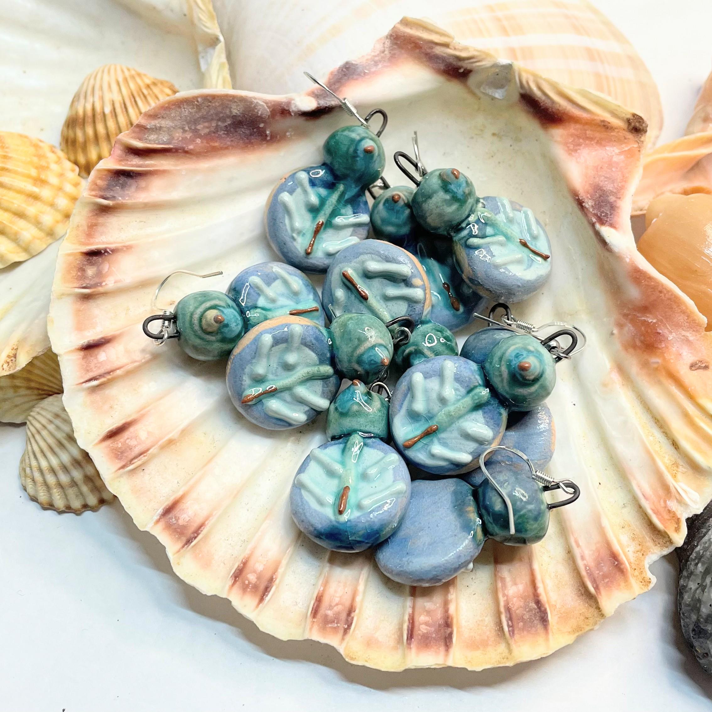 Blue Geometric Jewelery Earrings