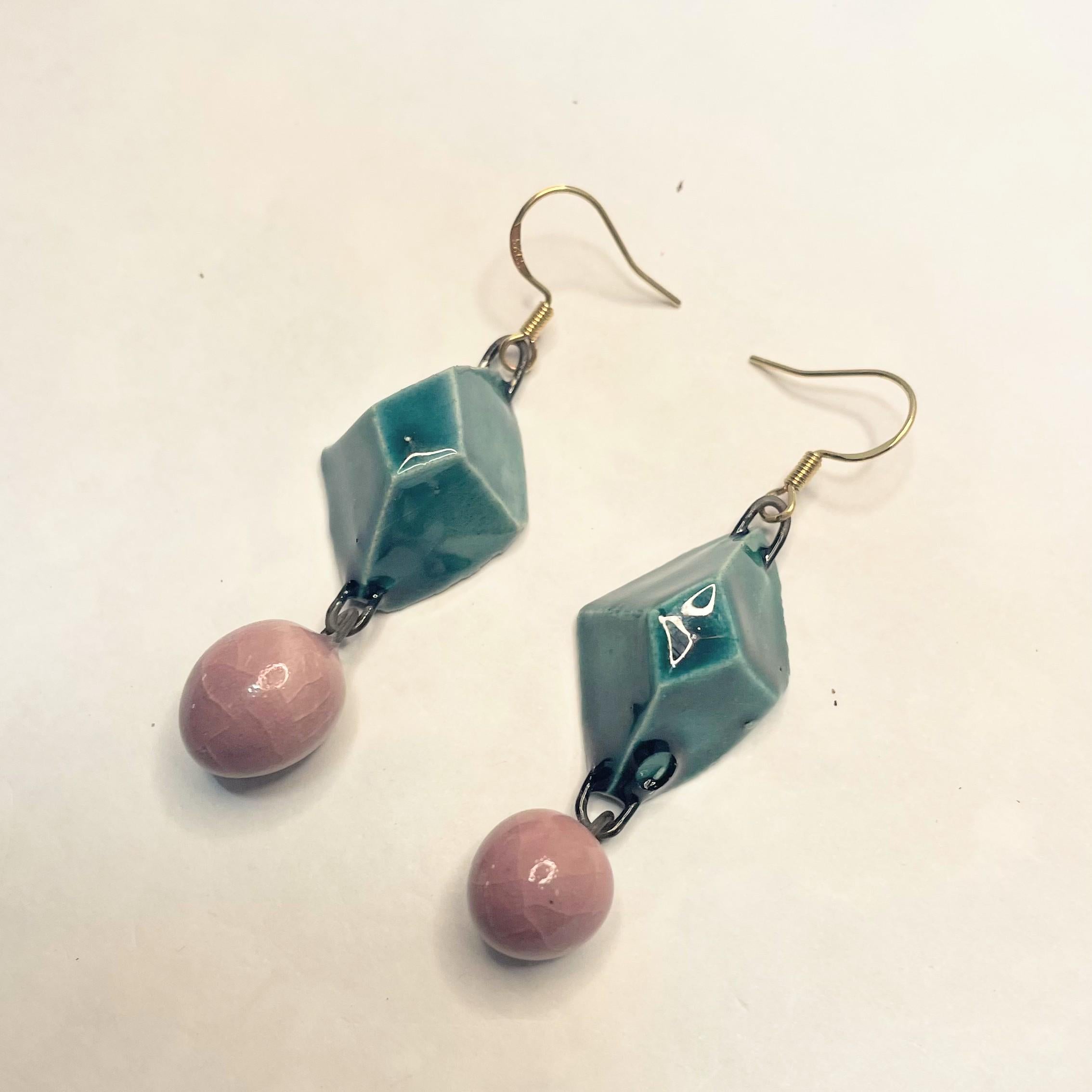 Dangling Green Gem Earring