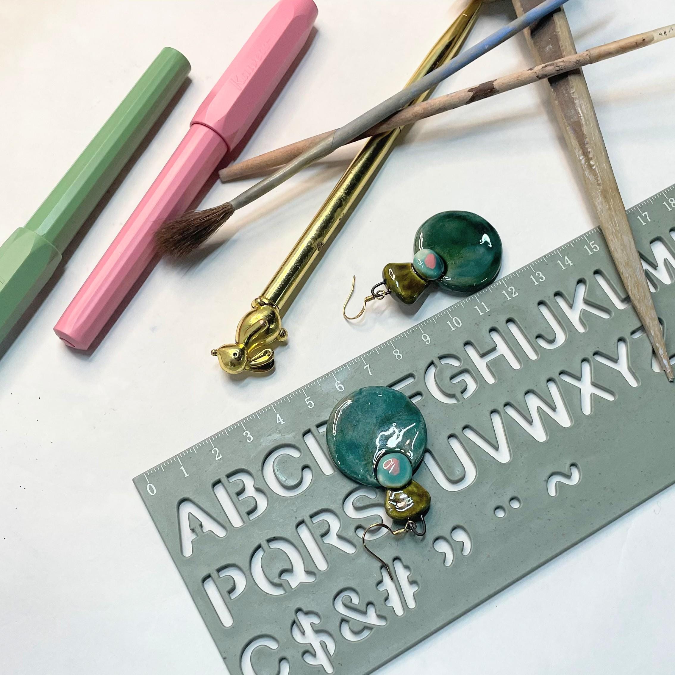 Handmade Ceramic Statement Earrings