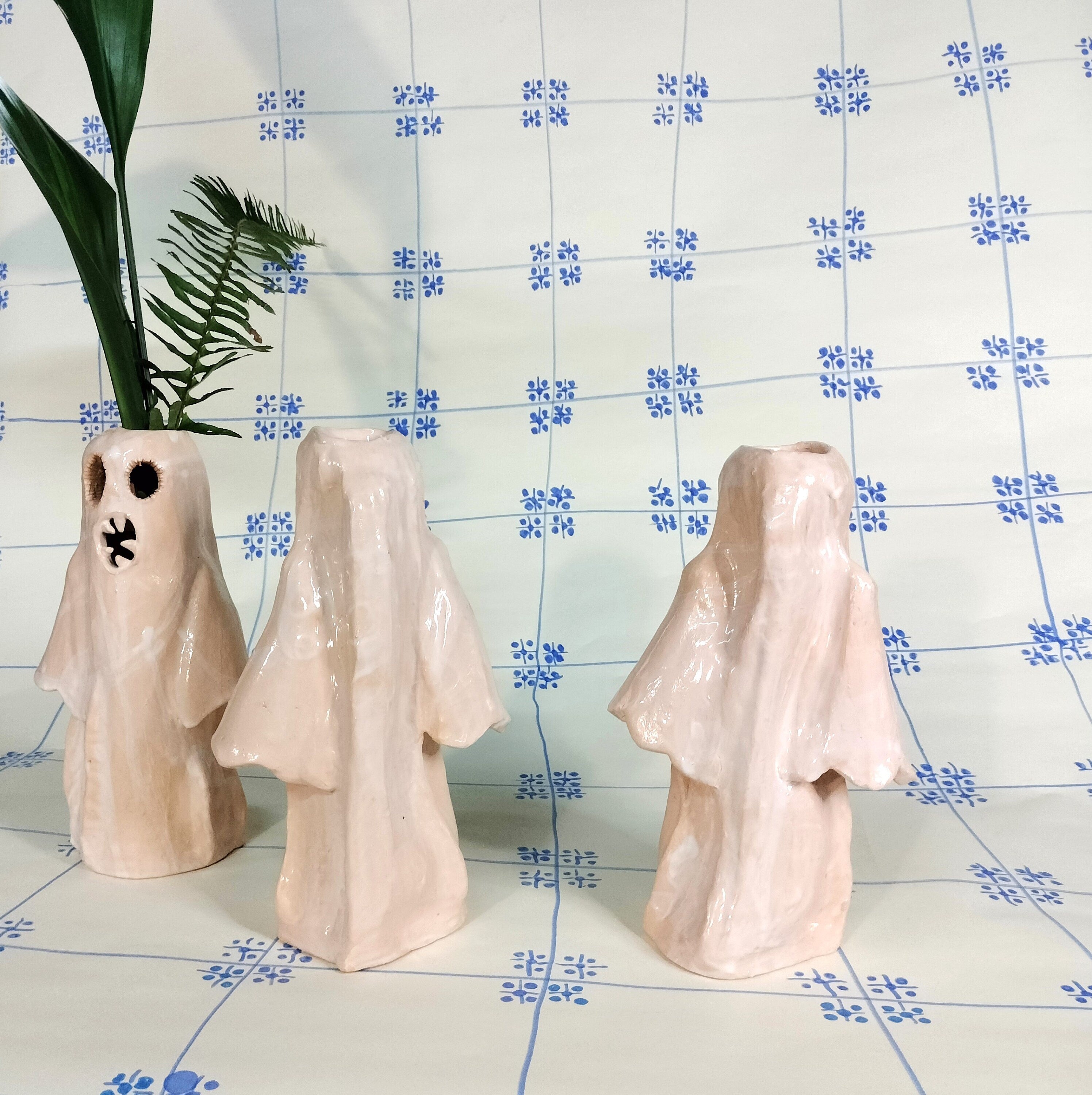 Ceramic Ghost Vase for Flowers