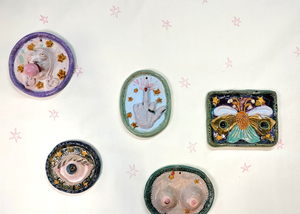 Girl With Bubble Gum on Ceramic Frame