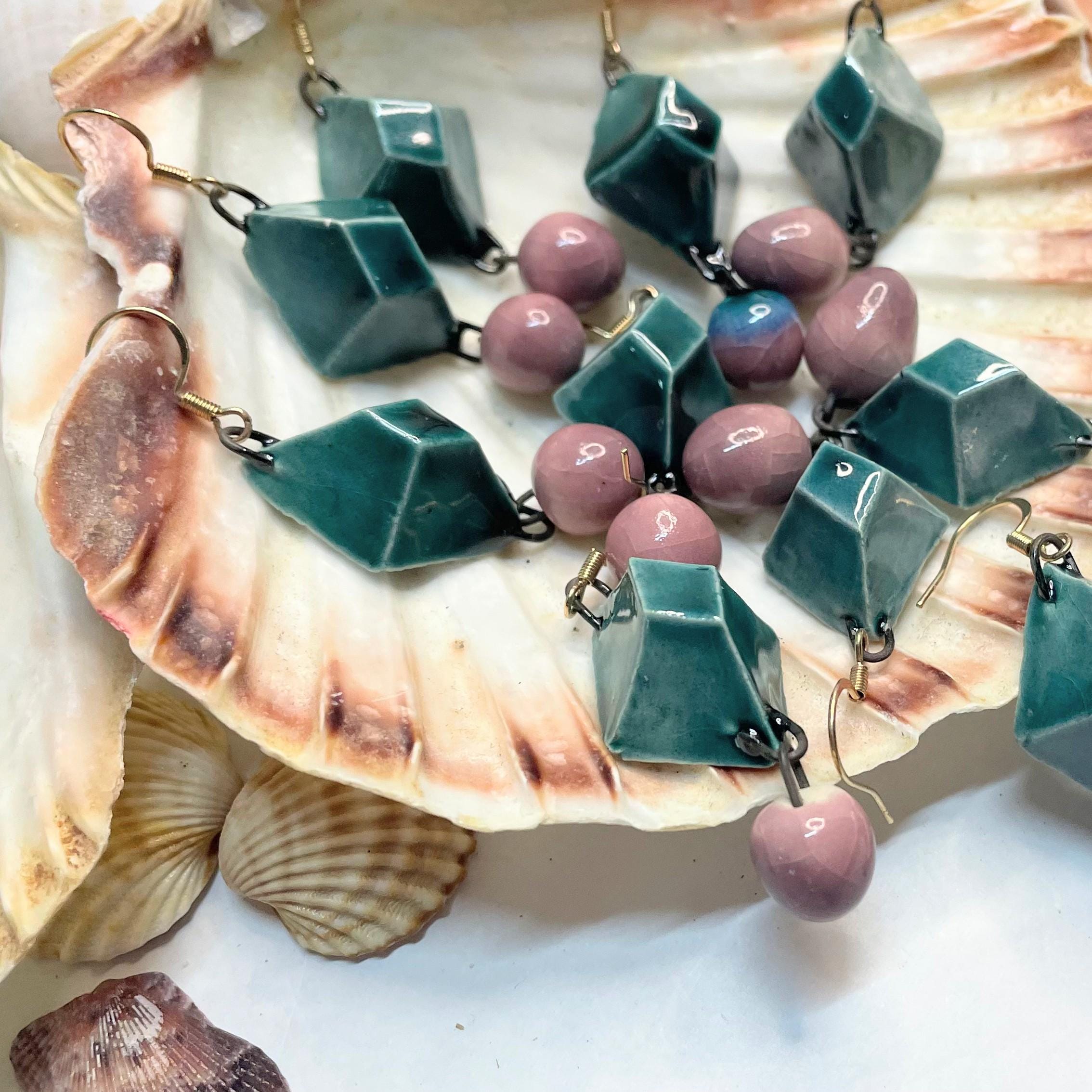 Dangling Green Gem Earring