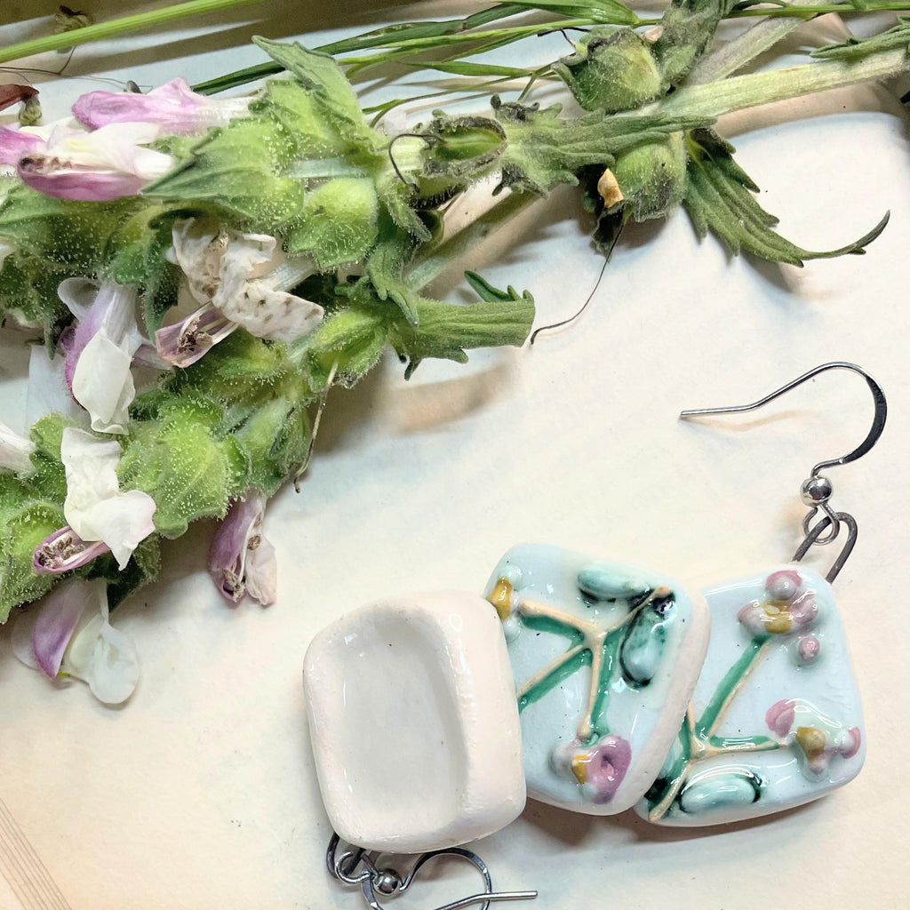 Square Little Flower Earrings