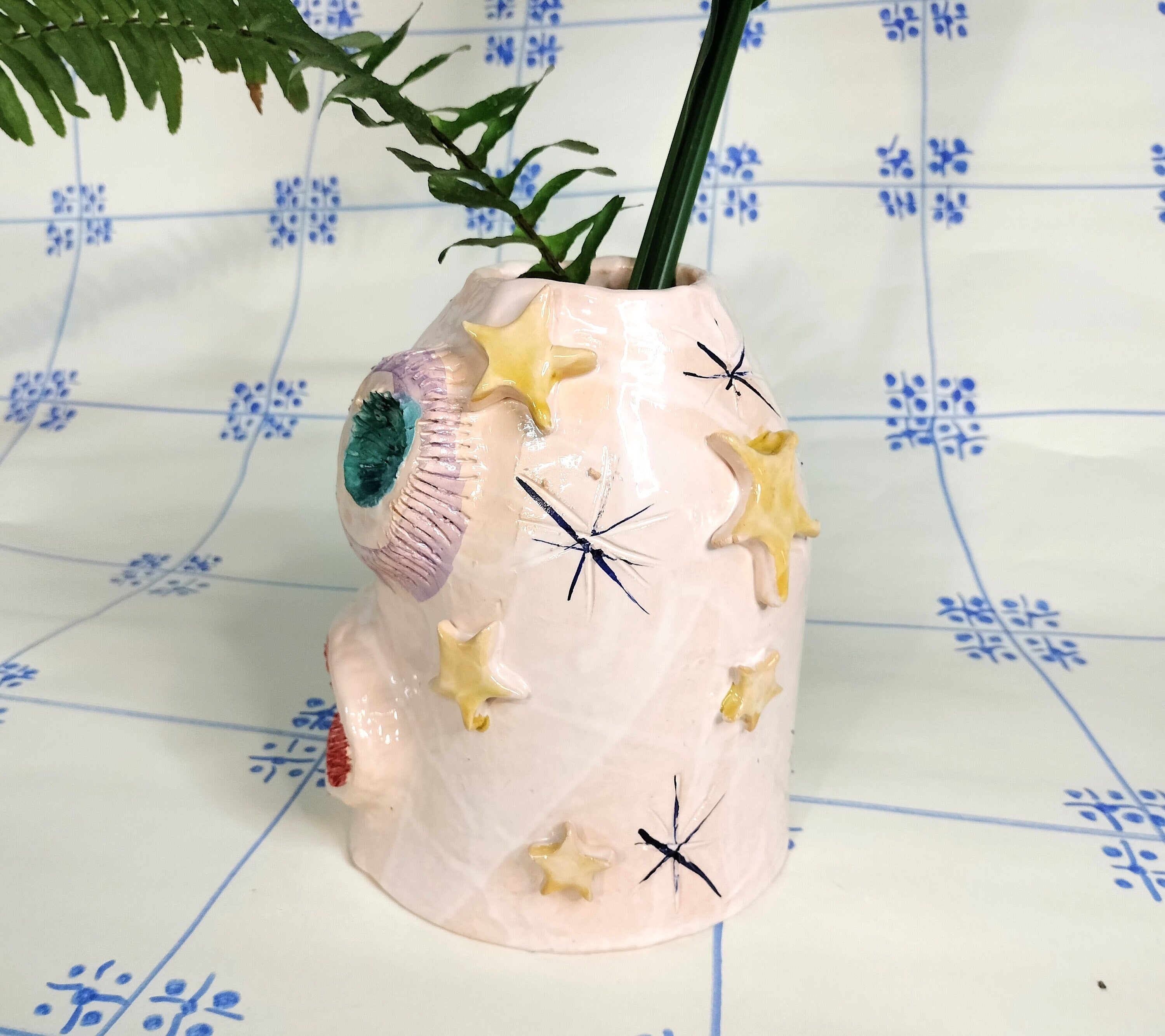 Vase Spooky Head, Handmade Decor