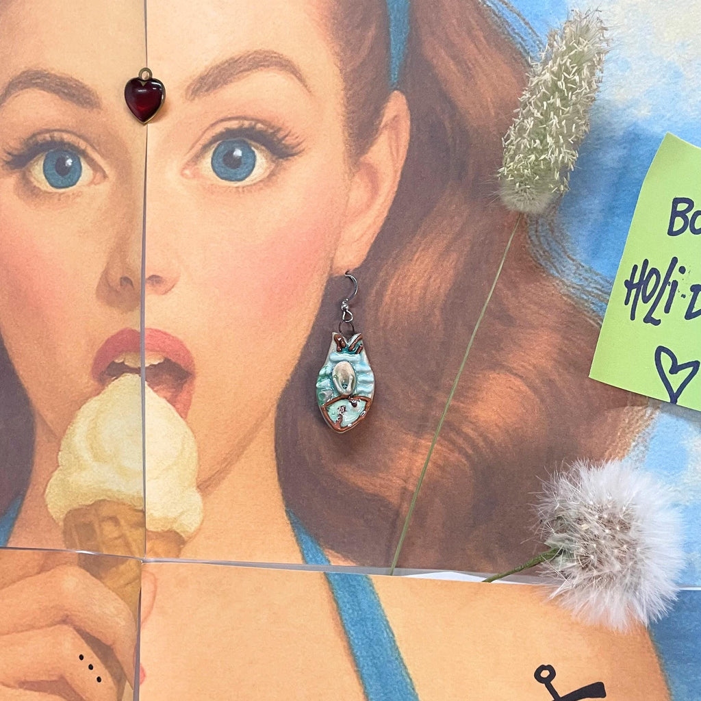 Fish Ceramic Earrings Handmade