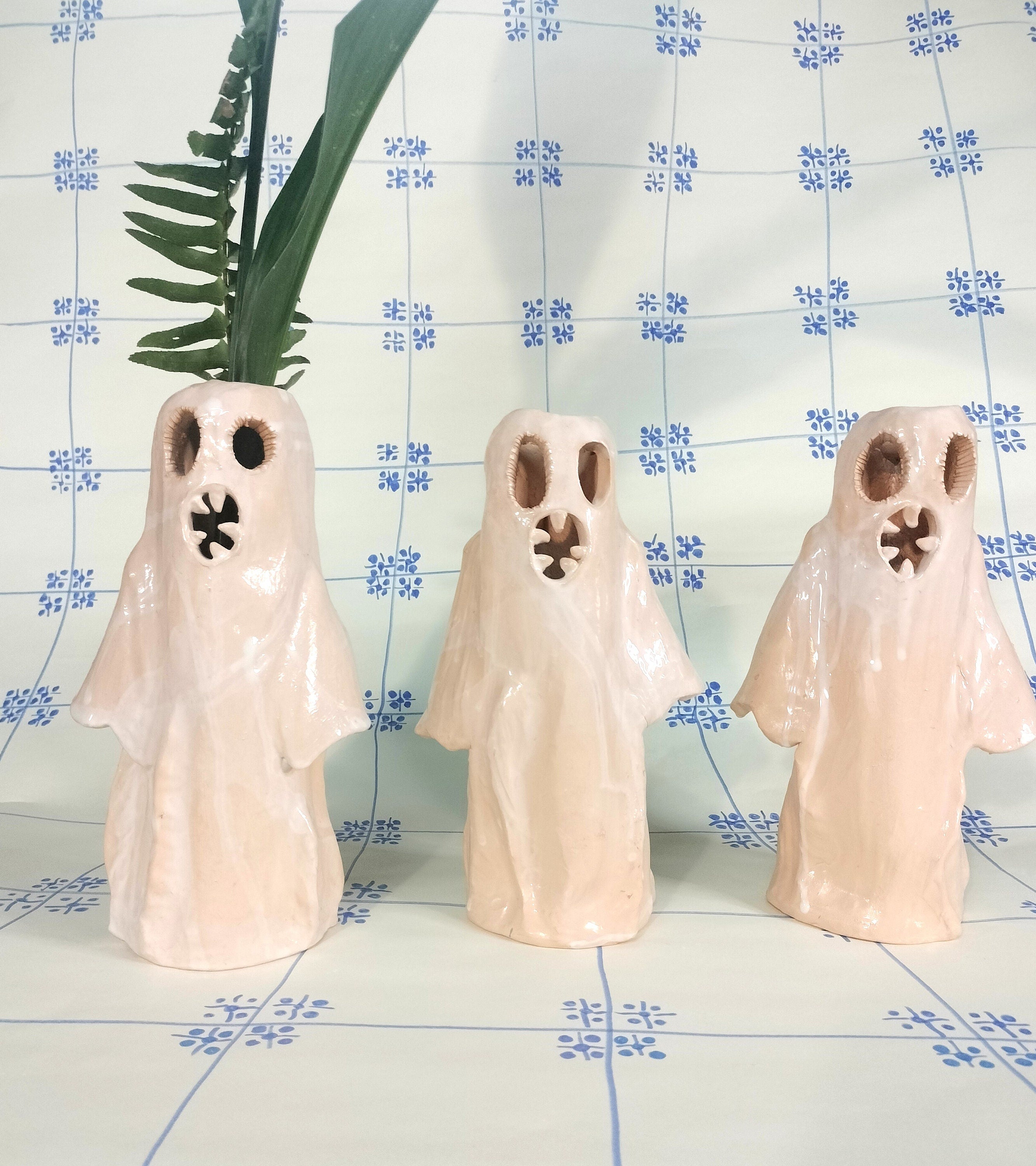 Ceramic Ghost Vase for Flowers