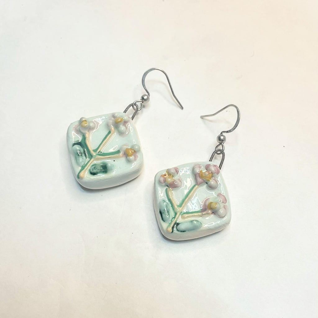 Square Little Flower Earrings